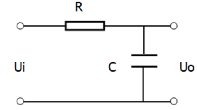 图 3‑6 一阶RC低通滤波器