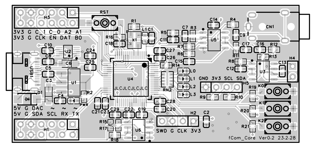 图 3‑25 核心板PCB影印图